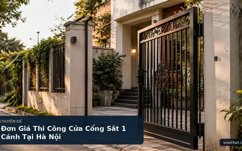 Đơn Giá Thi Công Cửa Cổng Sắt 1 Cánh Tại Hà Nội