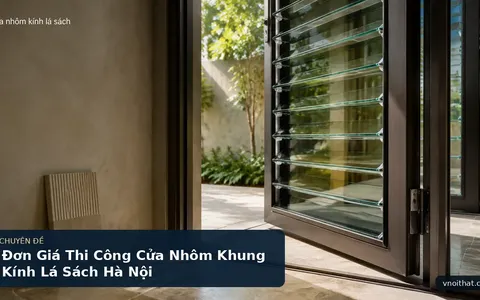 Đơn Giá Thi Công Cửa Nhôm Khung Kính Lá Sách Hà Nội