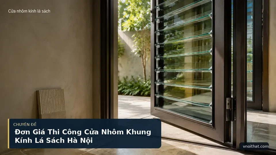 Đơn Giá Thi Công Cửa Nhôm Khung Kính Lá Sách Hà Nội