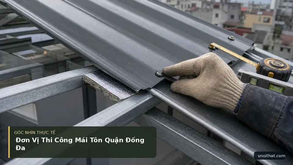 Chi tiết minh họa nội thất trong bài Đơn Vị Thi Công Mái Tôn Quận Đống Đa