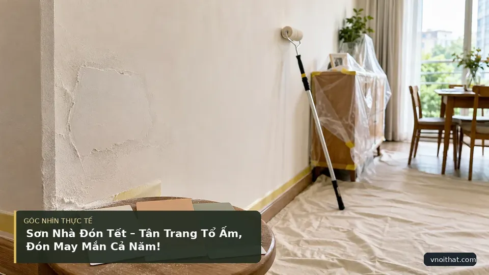 Chi tiết minh họa nội thất trong bài Sơn Nhà Đón Tết – Tân Trang Tổ Ấm, Đón May Mắn Cả Năm!