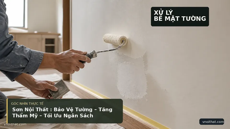 Chi tiết minh họa nội thất trong bài Sơn Nội Thất : Bảo Vệ Tường – Tăng Thẩm Mỹ – Tối Ưu Ngân Sách