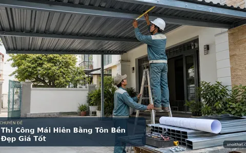 Thi Công Mái Hiên Bằng Tôn Bền Đẹp Giá Tốt