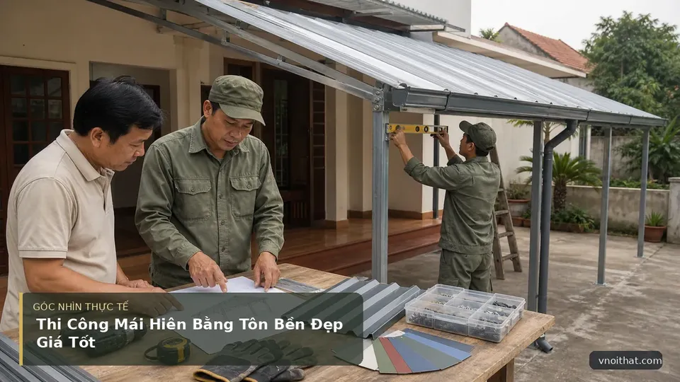 Thi Công Mái Hiên Bằng Tôn Bền Đẹp Giá Tốt — hình minh họa nội thất