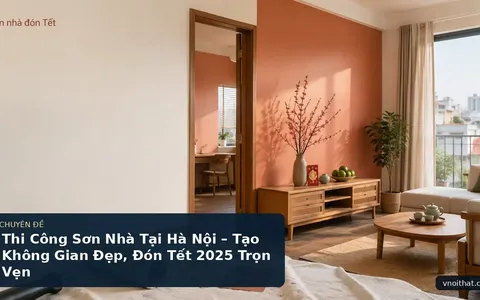 Thi Công Sơn Nhà Tại Hà Nội – Tạo Không Gian Đẹp, Đón Tết 2025 Trọn Vẹn