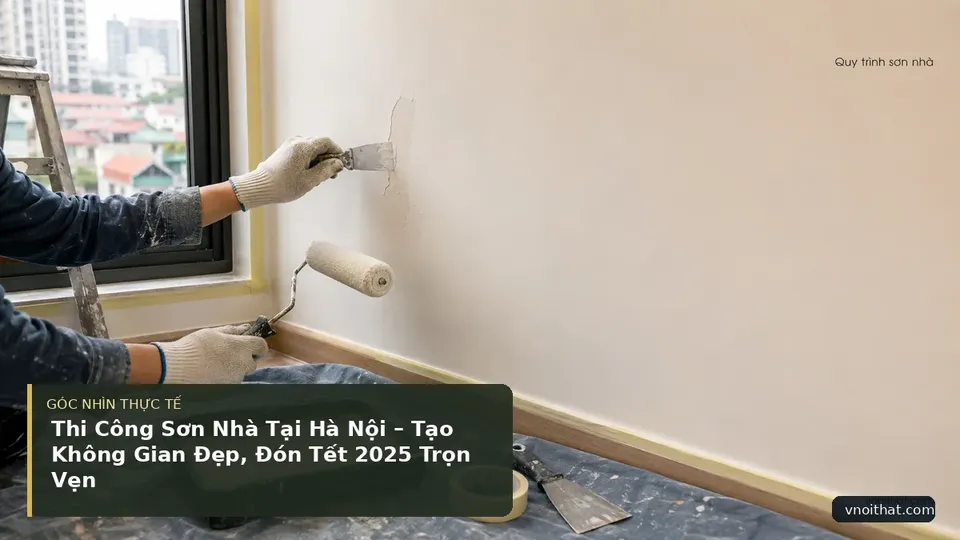 Chi tiết minh họa nội thất trong bài Thi Công Sơn Nhà Tại Hà Nội – Tạo Không Gian Đẹp, Đón Tết 2025 Trọn Vẹn