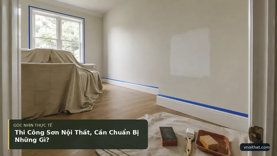 Chi tiết minh họa nội thất trong bài Thi Công Sơn Nội Thất, Cần Chuẩn Bị Những Gì?