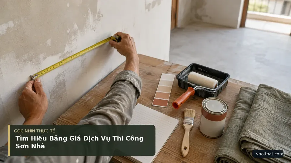 Chi tiết minh họa nội thất trong bài Tìm Hiểu Bảng Giá Dịch Vụ Thi Công Sơn Nhà