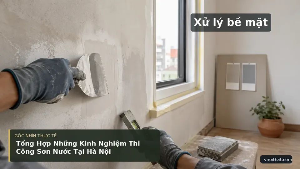 Chi tiết minh họa nội thất trong bài Tổng Hợp Những Kinh Nghiệm Thi Công Sơn Nước Tại Hà Nội