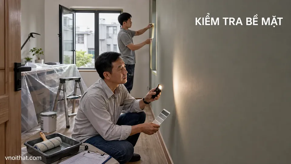 Tổng Hợp Quy Trình Hướng Dẫn Thi Công Sơn Nước — hình minh họa nội thất