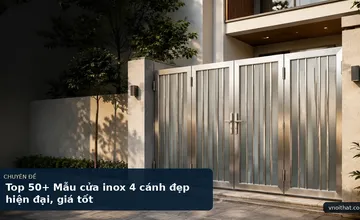 Top 50+ Mẫu cửa inox 4 cánh đẹp hiện đại, giá tốt