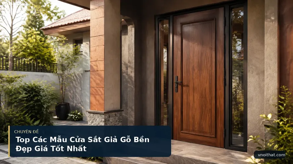Top Các Mẫu Cửa Sắt Giả Gỗ Bền Đẹp Giá Tốt Nhất