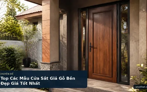 Top Các Mẫu Cửa Sắt Giả Gỗ Bền Đẹp Giá Tốt Nhất