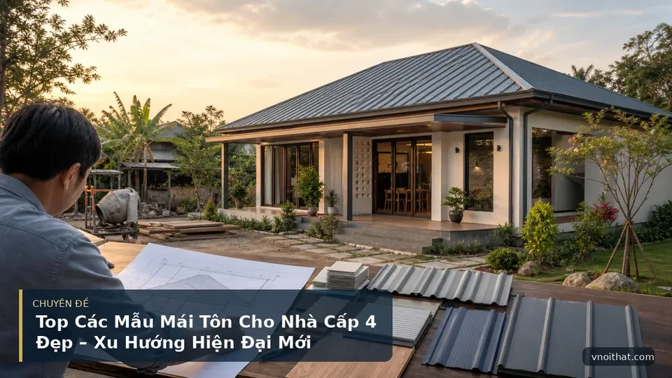 Top Các Mẫu Mái Tôn Cho Nhà Cấp 4 Đẹp – Xu Hướng Hiện Đại Mới