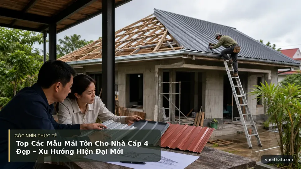 Top Các Mẫu Mái Tôn Cho Nhà Cấp 4 Đẹp – Xu Hướng Hiện Đại Mới — hình minh họa nội thất