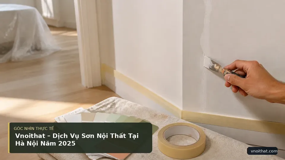 Chi tiết minh họa nội thất trong bài Vnoithat – Dịch Vụ Sơn Nội Thất Tại Hà Nội Năm 2025