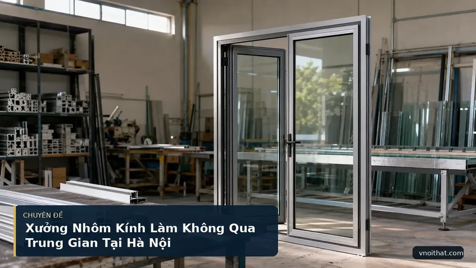 Xưởng Nhôm Kính Làm Không Qua Trung Gian Tại Hà Nội